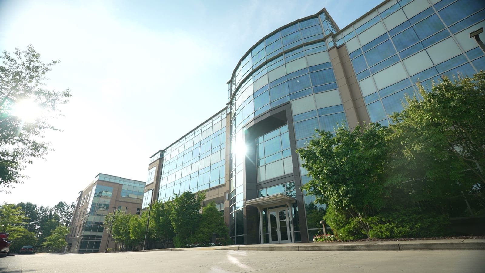 Corporate building exterior managed by Millennium Facility Services