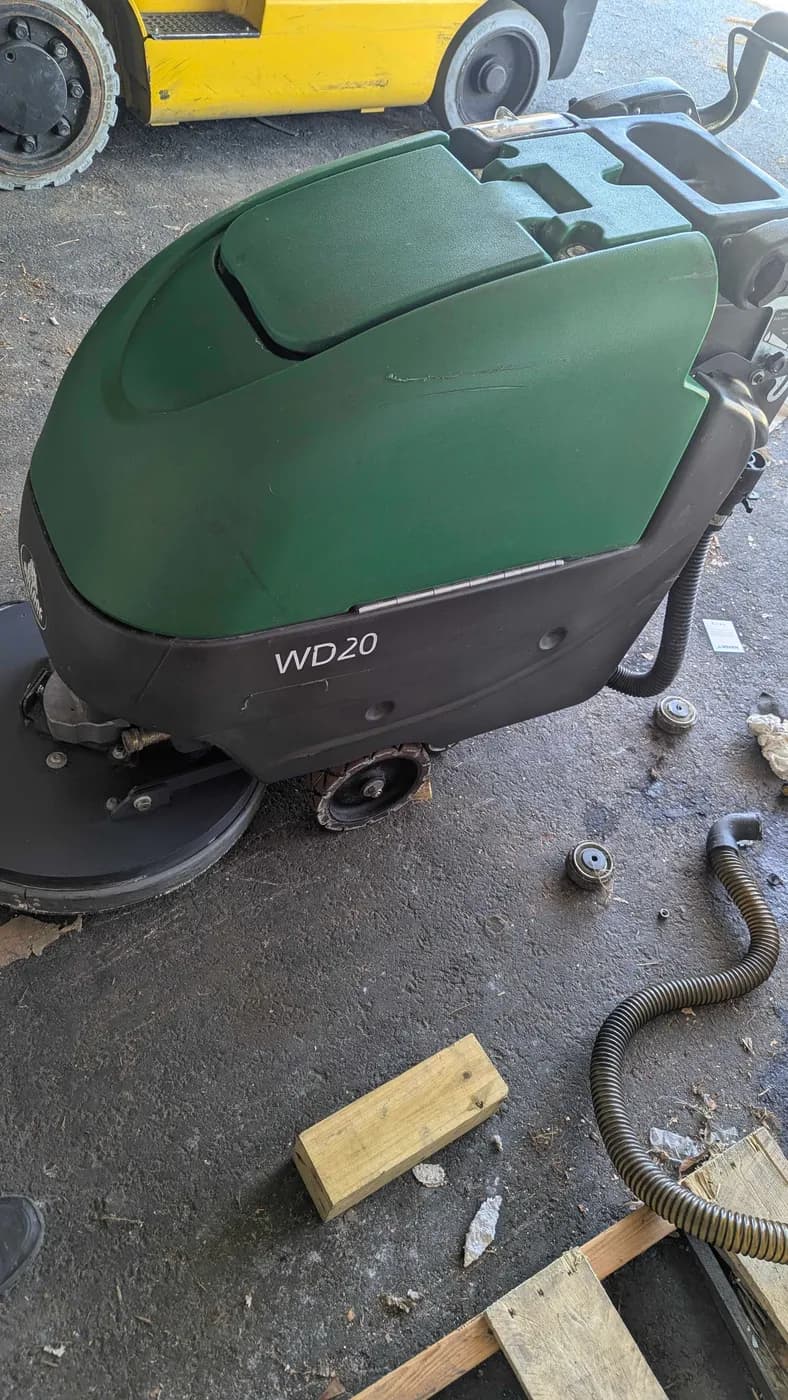 Same scrubber housing after cleaning, residue removed