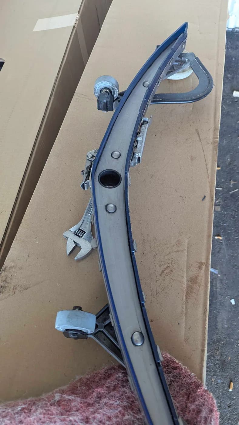 Squeegee assembly after cleaning