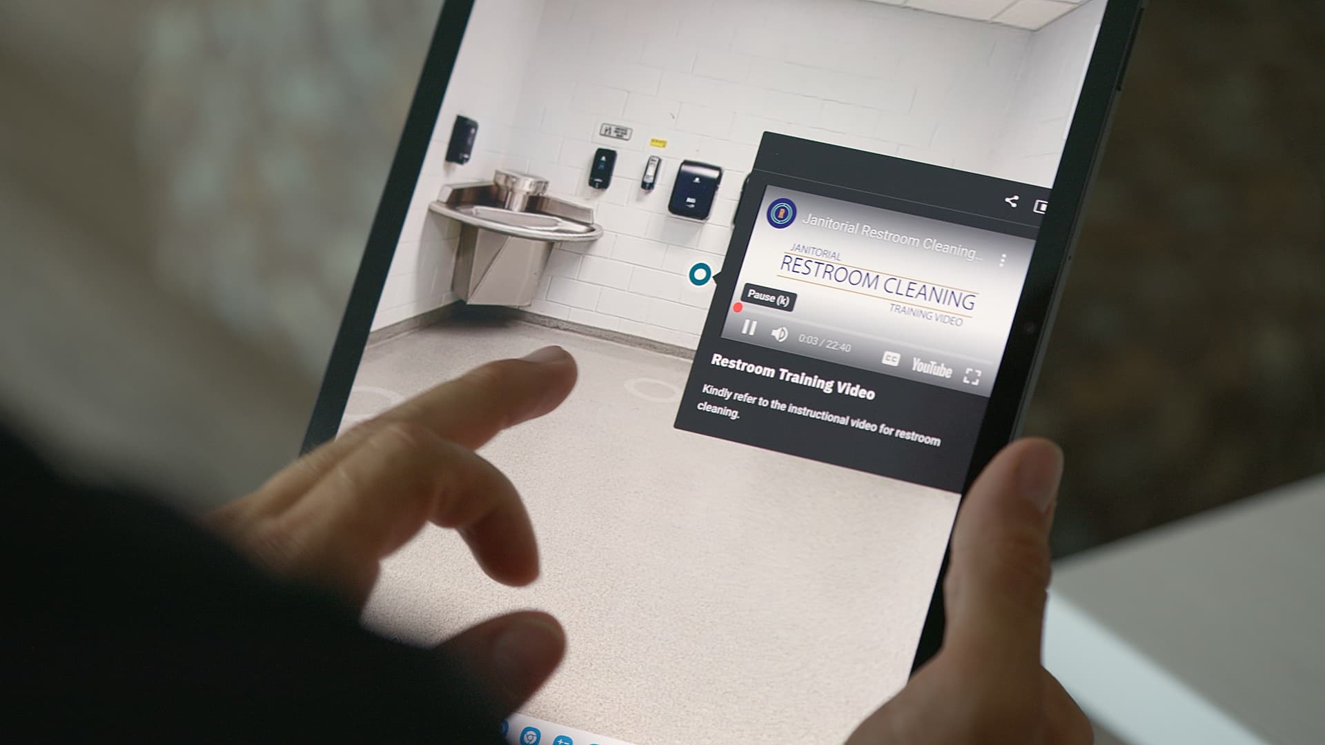 Digital inspection of restroom cleaning quality