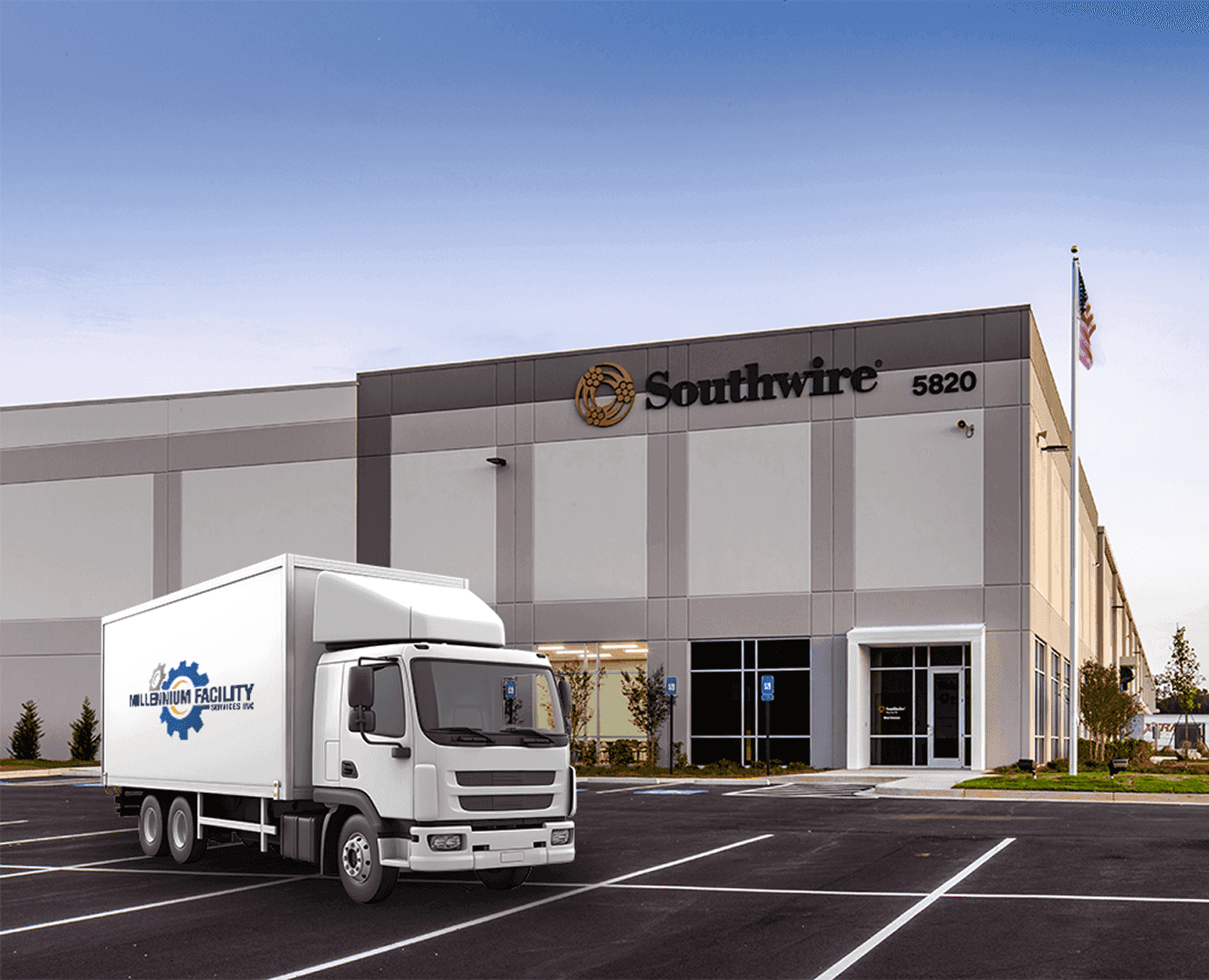 Interior of Southwire manufacturing facility serviced by Millennium Facility Services